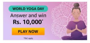 Amazon World Yoga Day Quiz Answers