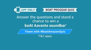 Amazon boAt progear Quiz Answers
