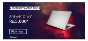 Amazon Microsoft Laptop Quiz Answers