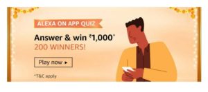 Amazon Alexa On App Quiz Answers