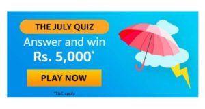 Amazon The July Quiz Answers