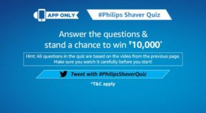 Amazon Philips Shaver Quiz Answers