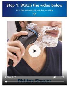 Amazon Philips Shaver Quiz Answers