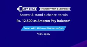 Amazon Microsoft Thin & Light Quiz Answers