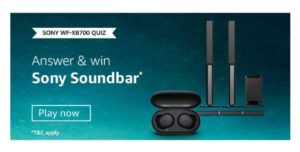 Amazon Sony Soundbar Quiz Answers