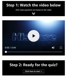 Amazon Hisense Be Amazed Quiz Answers