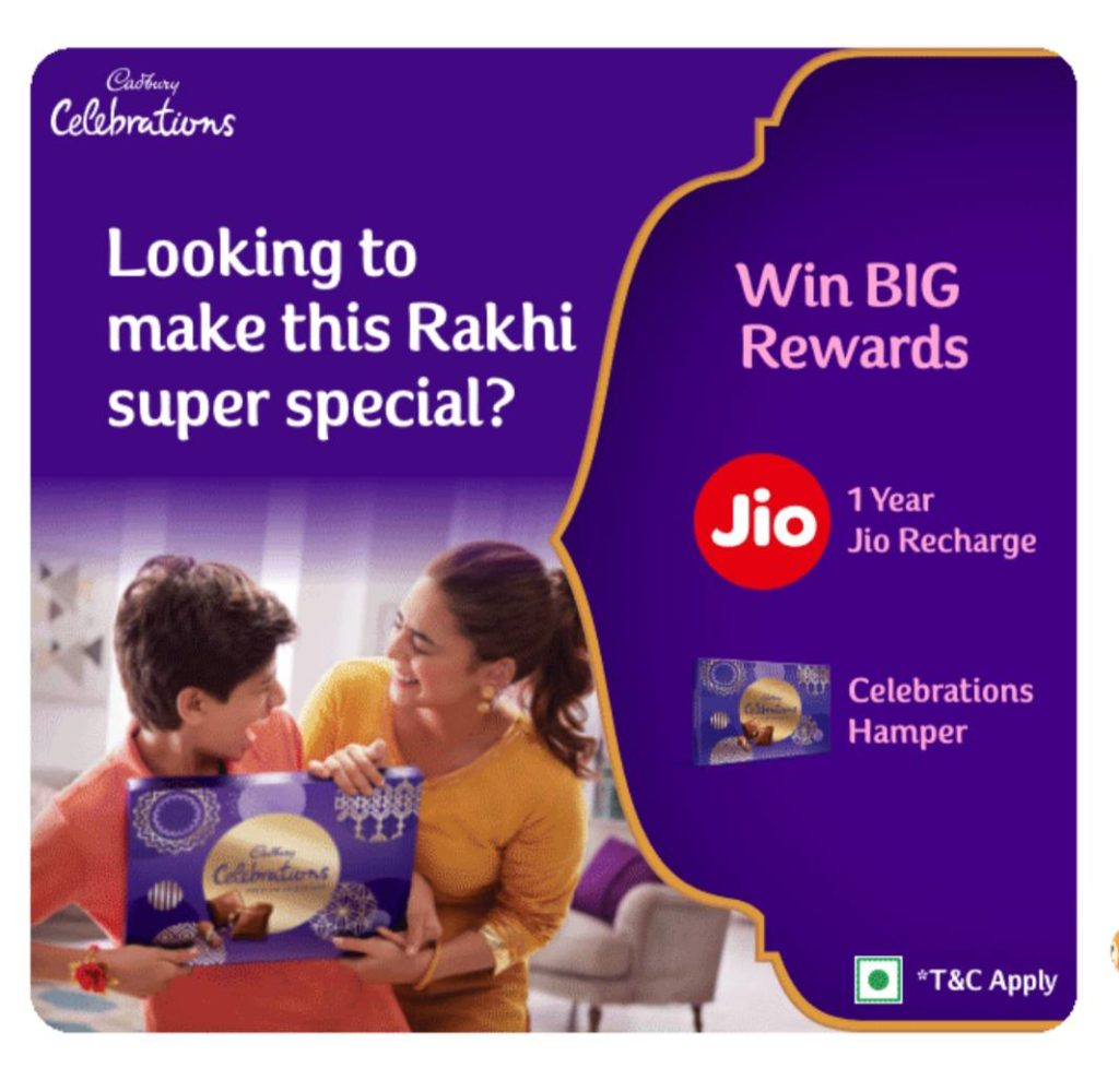 Jio Cadbury Celebration Rakhi Offer