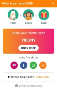 JioCloud Referral Code 2020