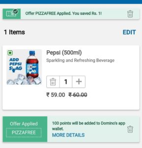 Domino's Loot - Order Anything Of Min ₹30 & Get ₹100 Coupon