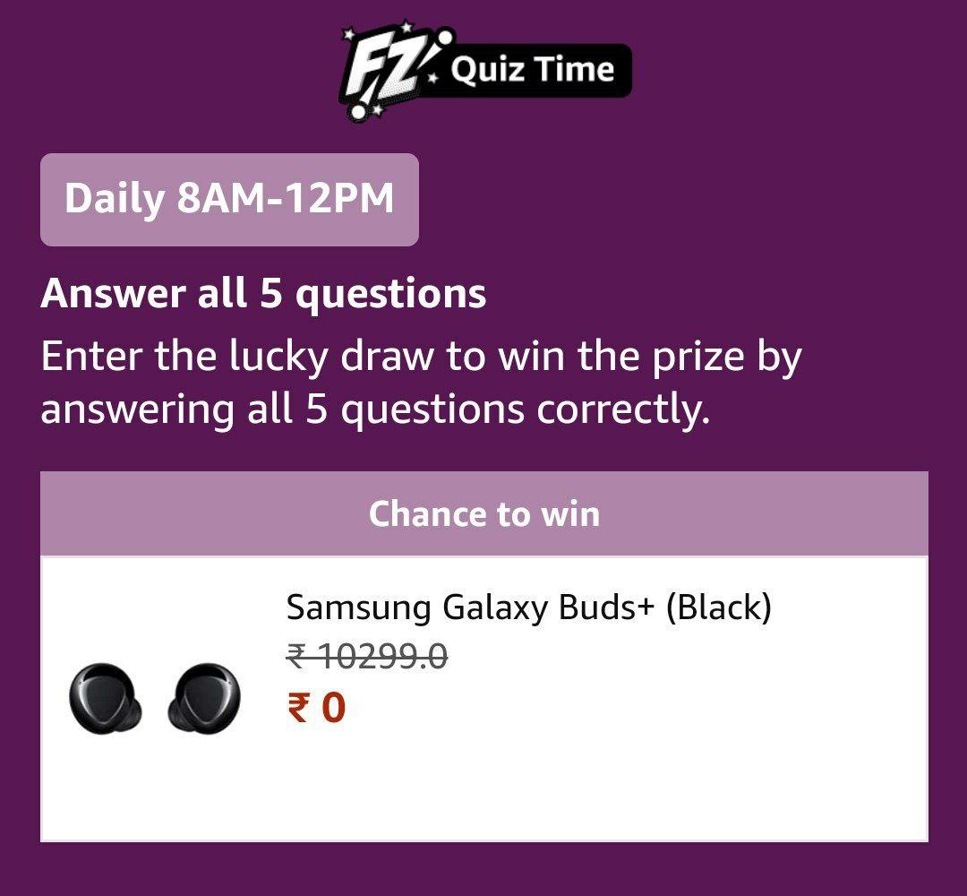 Amazon Samsung Galaxy Buds Quiz Answers