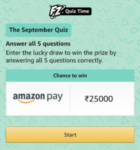 Amazon The September Quiz Answers