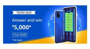 Amazon Tecno Quiz Answers