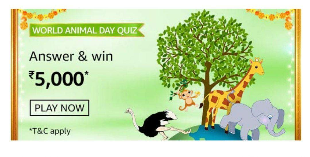 Amazon World Animal Day Quiz Answers | Solved 