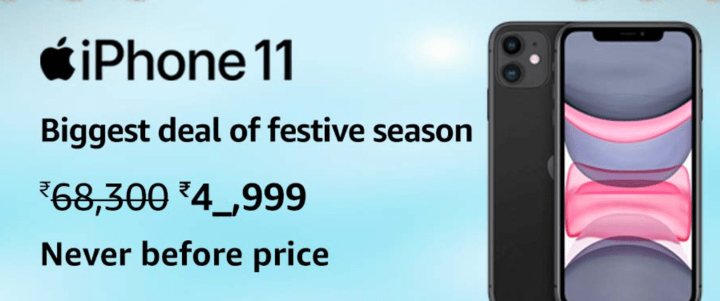 Amazon Great Indian Sale iPhone 11 Deal 
