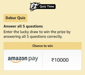 Amazon Dabur Quiz Answers