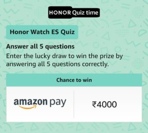 Amazon Honor Watch ES Quiz Answer