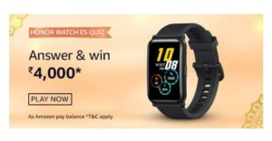 Amazon Honor Watch ES Quiz Answer