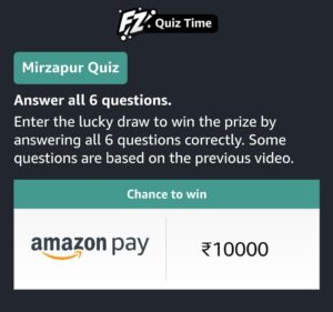 Amazon Mirzapur Quiz Answers