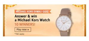 Amazon Michael Kors Diwali Quiz Answers