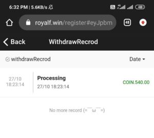 Royal Win Refer Earn Free PayTM Cash