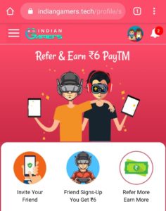 IndianGamers Refer Earn Free PayTM Cash