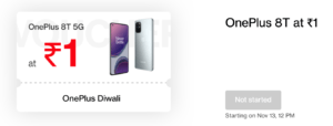 OnePlus ₹1 Flash Sale
