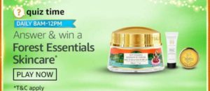 Amazon Forest Essentials Skincare Quiz Answers