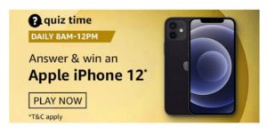 Amazon Apple iPhone 12 Quiz Answers