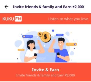 Kuku FM App Refer Earn Free PayTM Cash