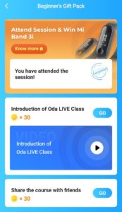 Oda Classes Refer Earn Mi Band