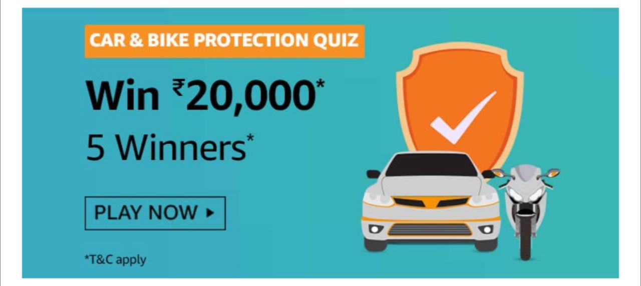 Amazon Car & Bike Protection Quiz Answers