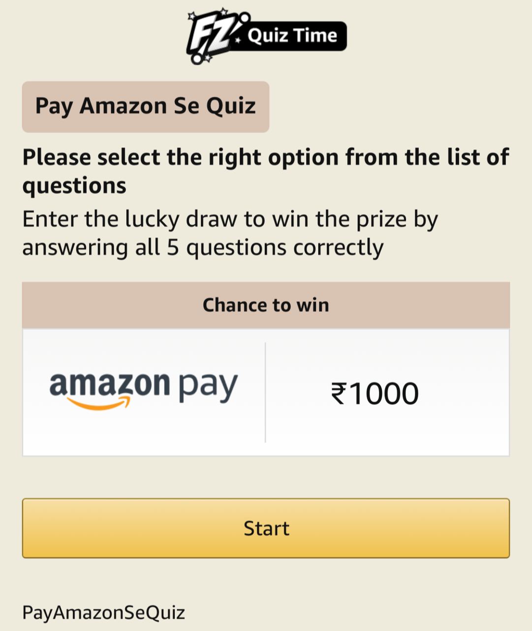 Amazon Pay Amazon Se Quiz Answers