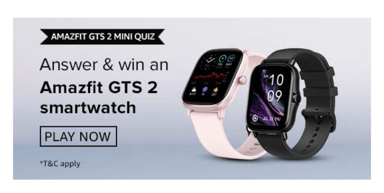 Amazon Amazfit GTS Mini Quiz Answers