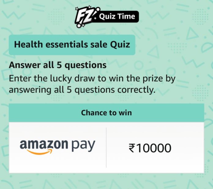 [Answers] Amazon Health Essentials Quiz Win ₹10000