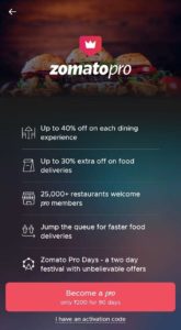 Zomato Pro Gift 3 Months Membership Free