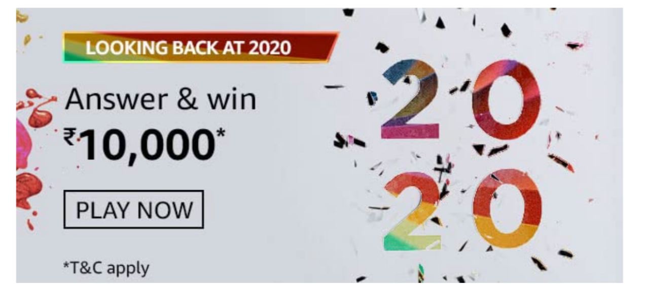 Amazon Looking Back at 2020 Quiz Answers