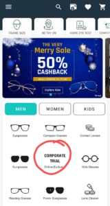 Lenskart Free Eyeglasses Corporate Trial Offer