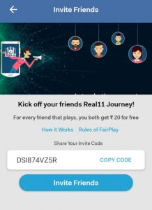 Fantasy App & Referral Code
