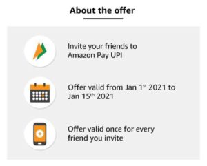 Amazon Pay UPI Referral Offer