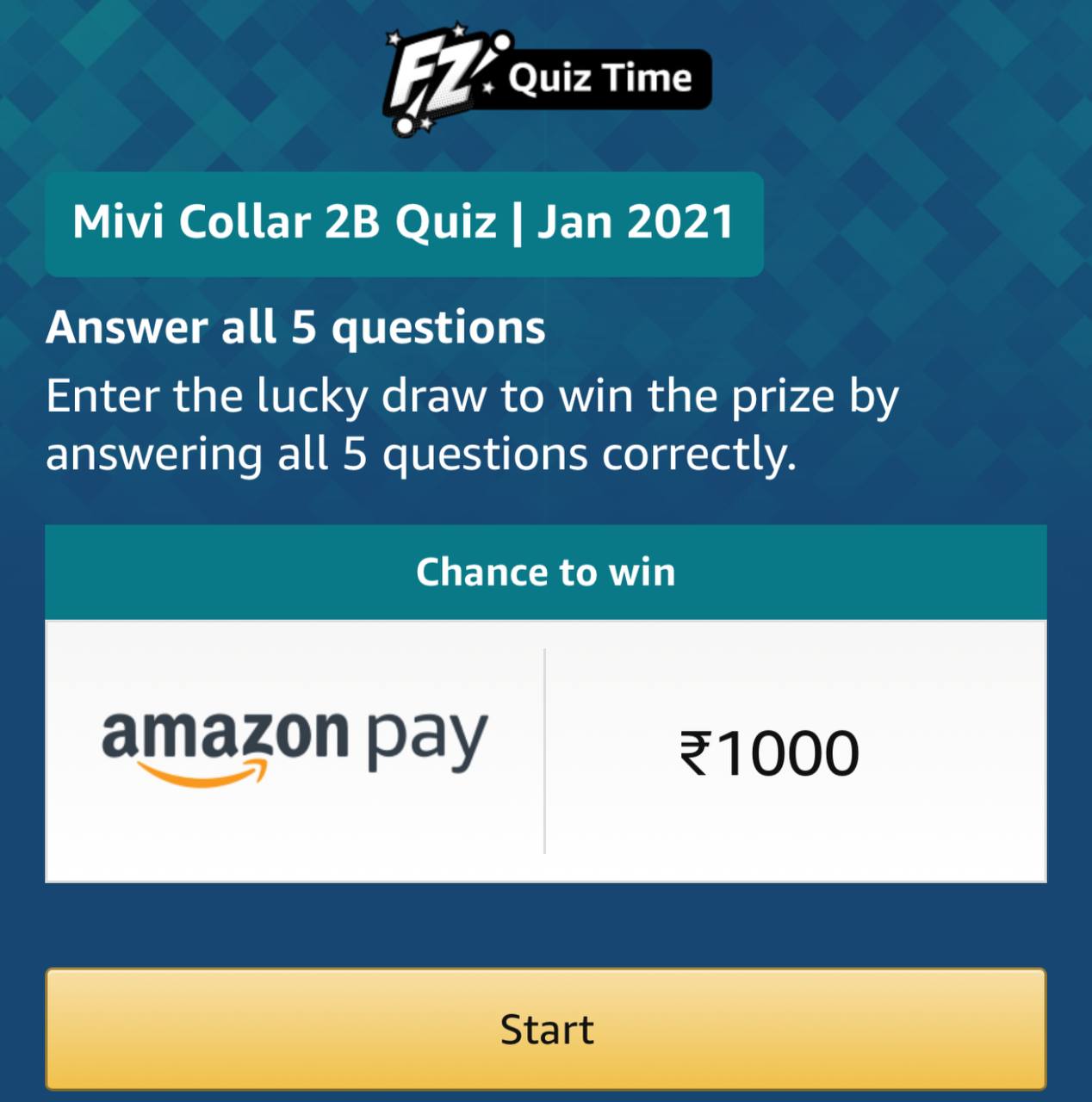 Amazon Mivi Collar 2B Quiz Answers