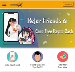 FullFormStar Refer Earn Free PayTM Cash