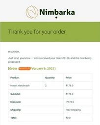 Nimbarka Free Shopping Offer