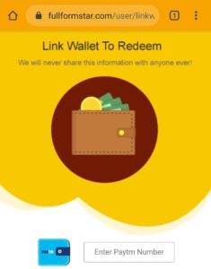 FullFormStar Refer Earn Free PayTM Cash