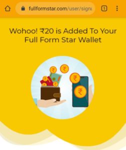 FullFormStar Refer Earn Free PayTM Cash