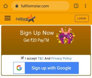 FullFormStar Refer Earn Free PayTM Cash