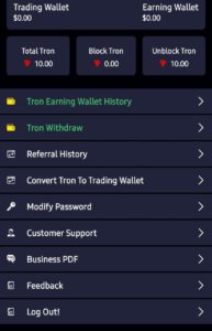 Admiral Option App Refer Earn Free TRX