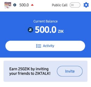 ZikTalk App Refer Earn ZIK Tokens