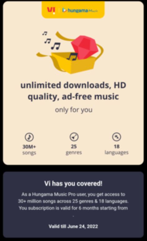 Hungama Music Go Pro Premium Subscription For Free