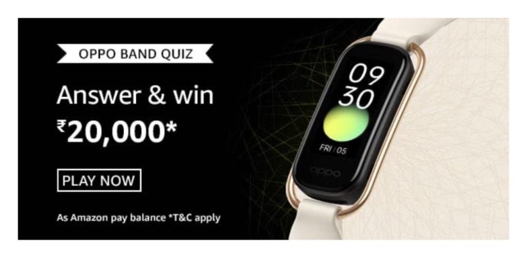 Amazon Funzone Oppo Band Quiz Answers