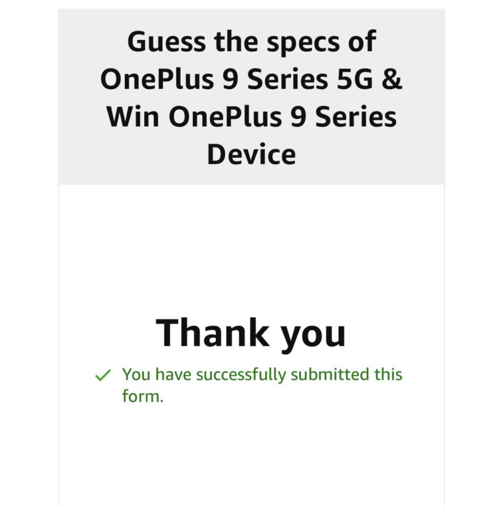 Amazon OnePlus 9 Quiz Answers